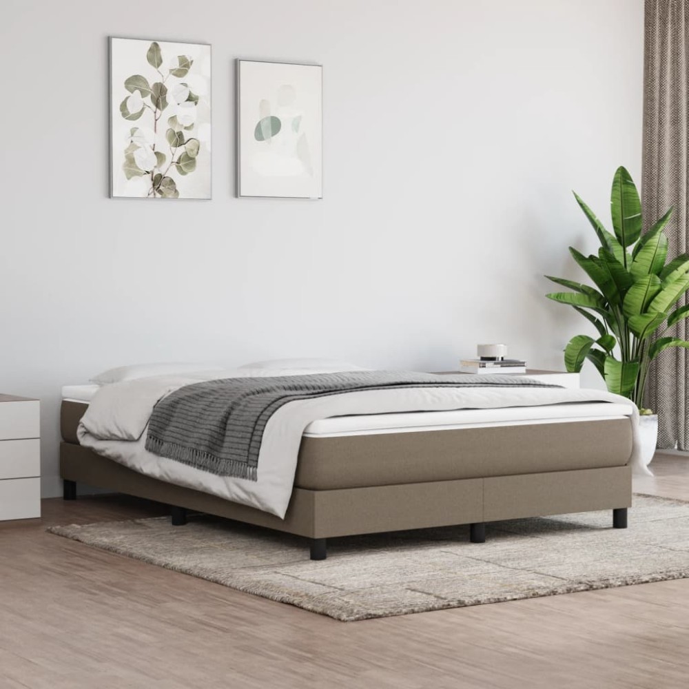 vidaXL Στρώμα με Pocket Springs Μεσαίας Σκληρότητας Taupe 140x200x20 εκ. Υφασμάτινο