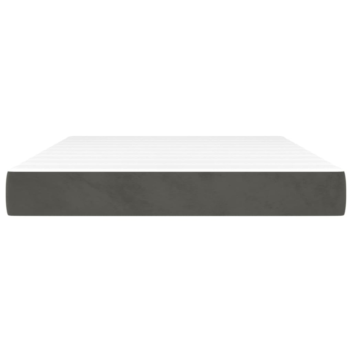 vidaXL Στρώμα με Pocket Springs Σκούρο Γκρι 140x200x20 εκ. Βελούδινο