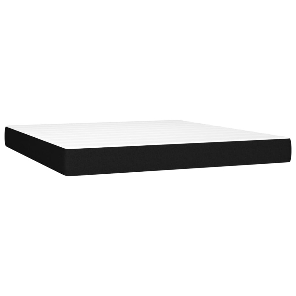 vidaXL Στρώμα με Pocket Springs Μεσαίας Σκληρότητας Μαύρο 160x200x20 εκ. Υφασμάτινο