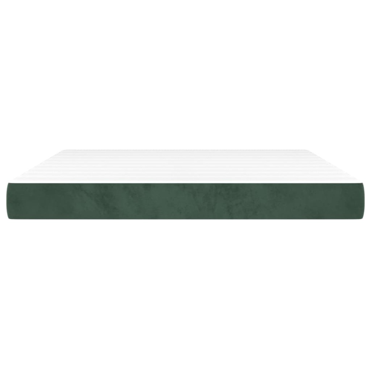 vidaXL Στρώμα με Pocket Springs Σκούρο Πράσινο 160x200x20εκ. Βελούδινο