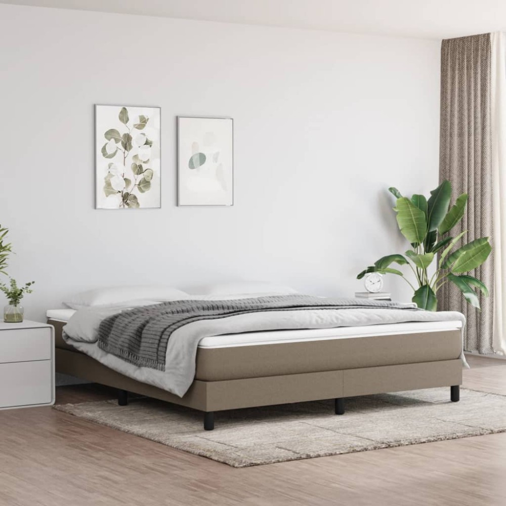 vidaXL Στρώμα με Pocket Springs Μεσαίας Σκληρότητας Taupe 180x200x20 εκ. Υφασμάτινο
