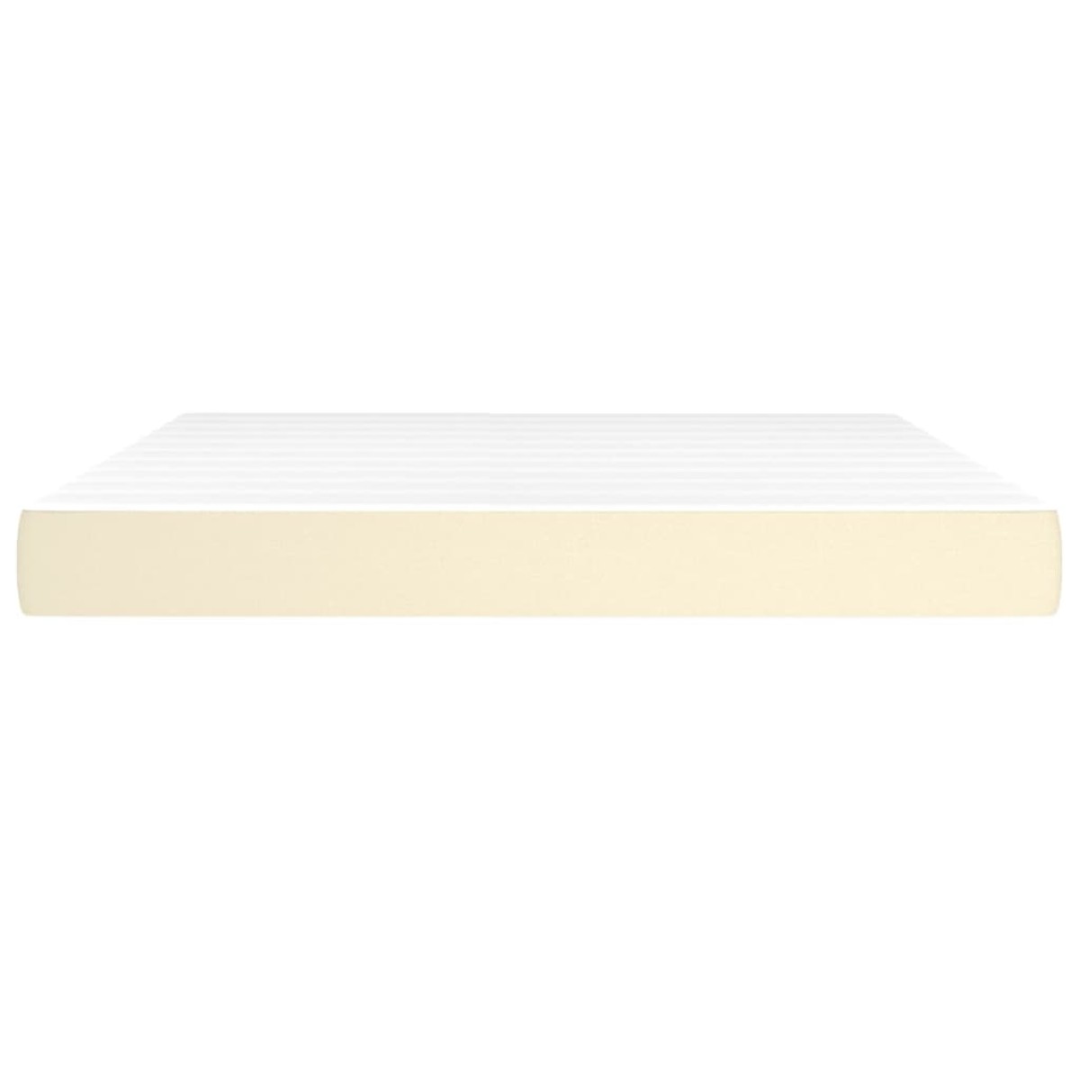 vidaXL Στρώμα με Pocket Springs Κρεμ 180x200x20 εκ. Συνθετικό Δέρμα