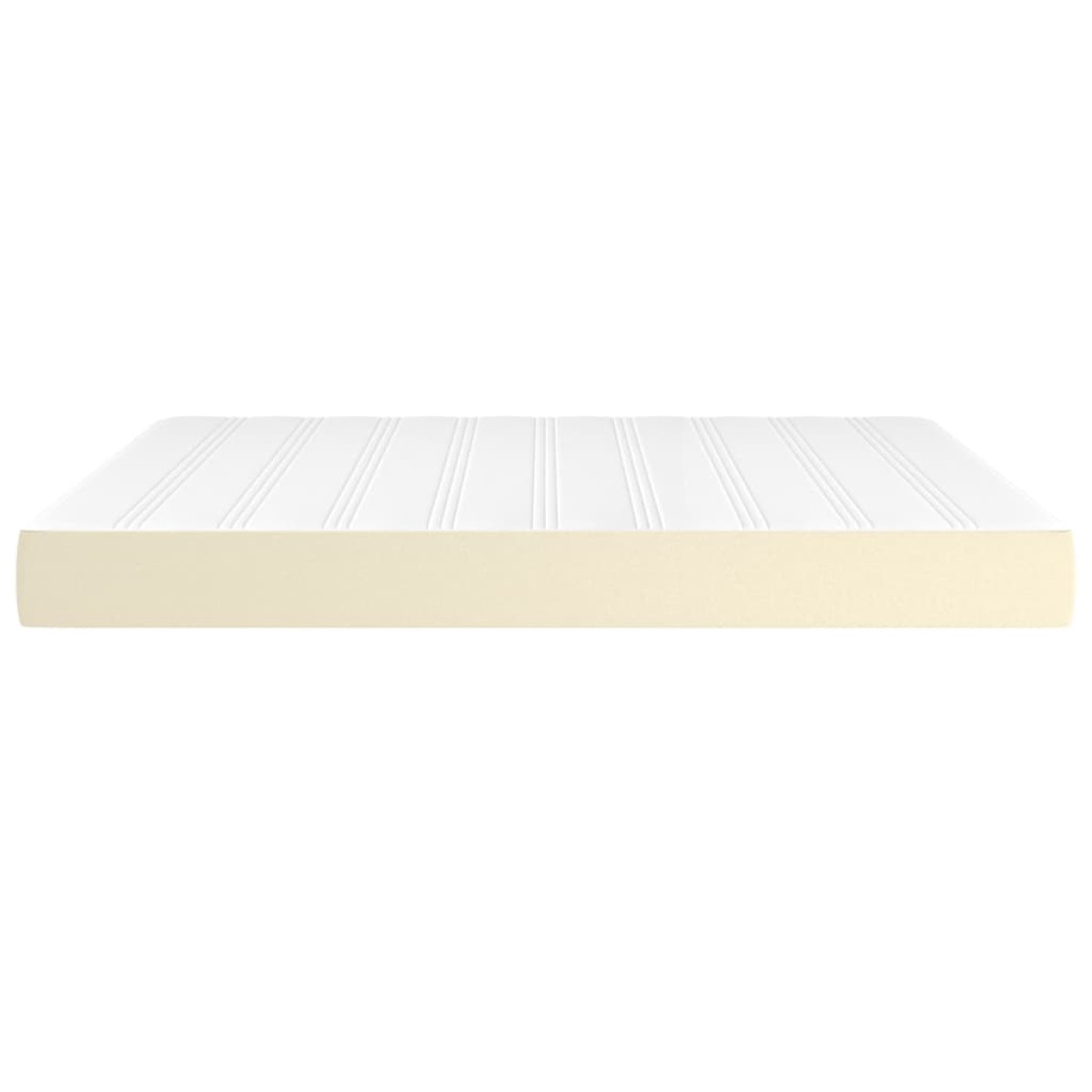 vidaXL Στρώμα με Pocket Springs Κρεμ 180x200x20 εκ. Συνθετικό Δέρμα
