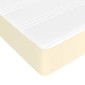 vidaXL Στρώμα με Pocket Springs Κρεμ 180x200x20 εκ. Συνθετικό Δέρμα