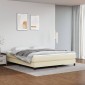 vidaXL Στρώμα με Pocket Springs Κρεμ 180x200x20 εκ. Συνθετικό Δέρμα