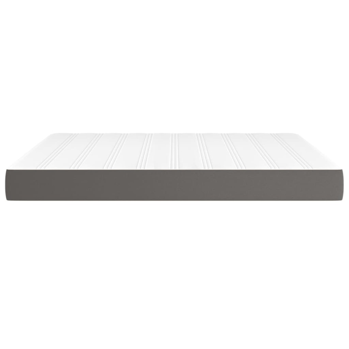 vidaXL Στρώμα με Pocket Springs Γκρι 180x200x20 εκ. Συνθετικό Δέρμα