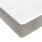 vidaXL Στρώμα με Pocket Springs Ανοιχτό Γκρι 180x200x20 εκ. Βελούδινο