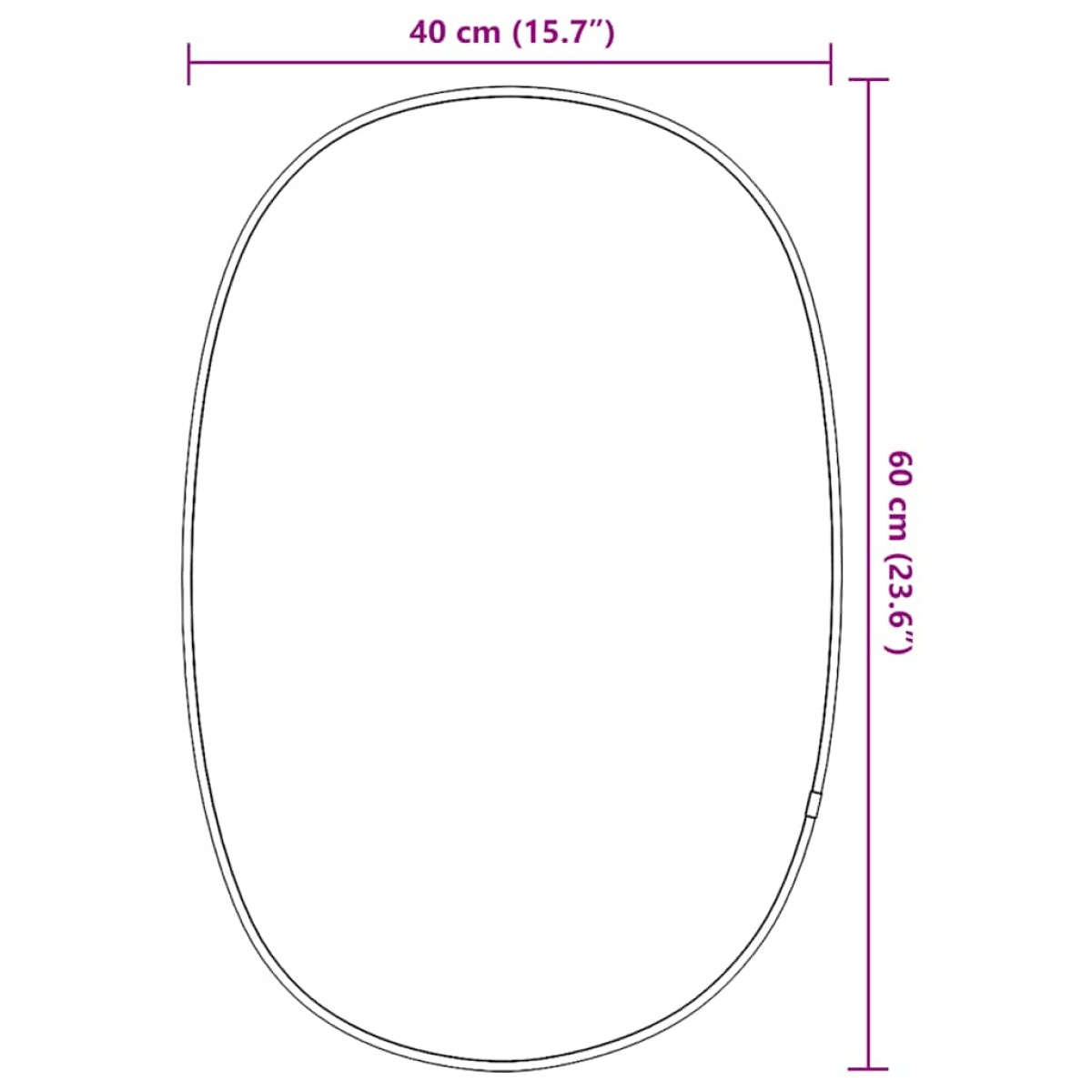 vidaXL Καθρέφτης Τοίχου Χρυσός 60x40 εκ.