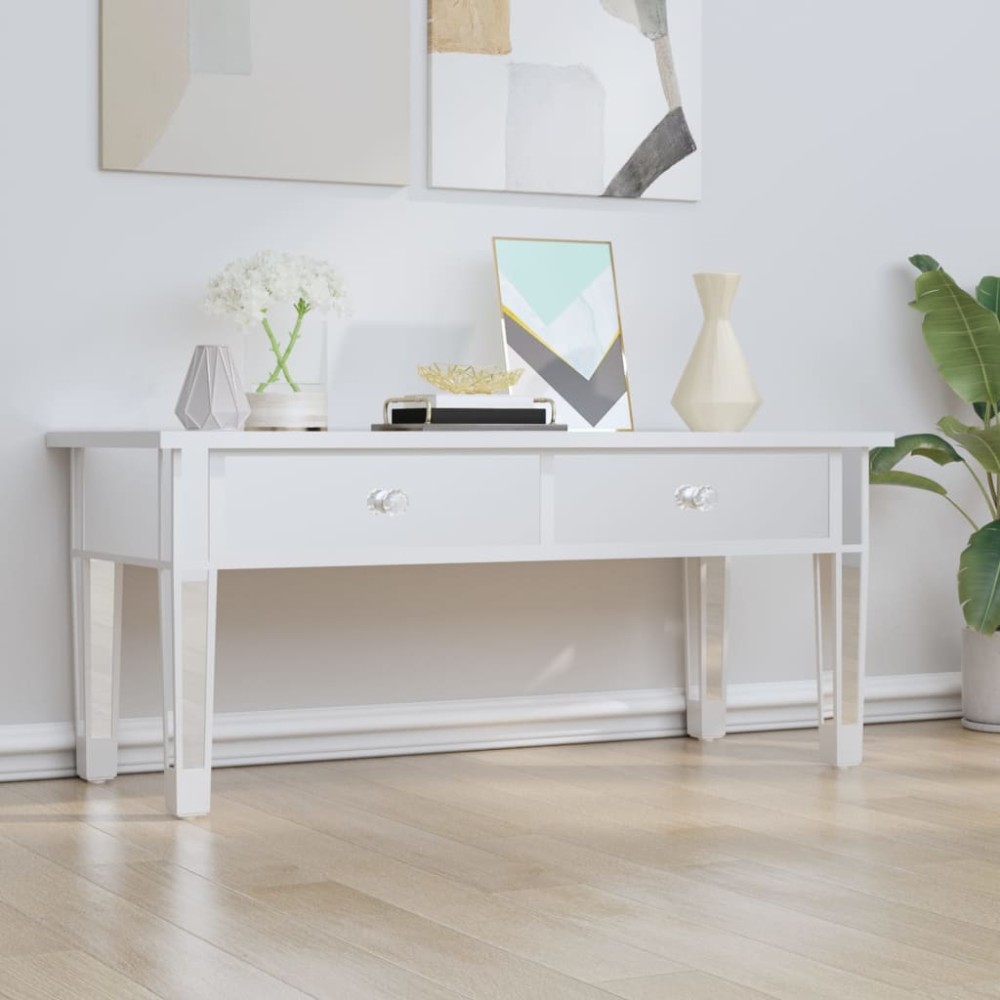 vidaXL Τραπεζάκι Σαλονιού Καθρέφτης 106x45x45 εκ. Επεξ. Ξύλο & Γυαλί