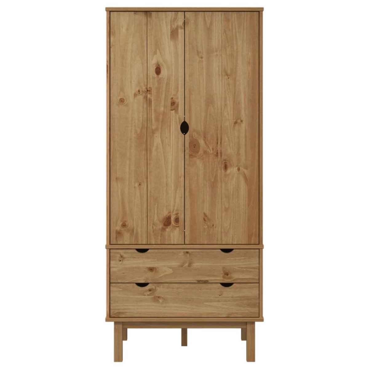 vidaXL Ντουλάπα OTTA 76,5 x 53 x 172 εκ. Μασίφ Ξύλο Πεύκου