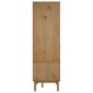 vidaXL Ντουλάπα OTTA Καφέ/Γκρι 76,5 x 53 x 172 εκ. Μασίφ Ξύλο Πεύκου