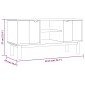 vidaXL Έπιπλο Τηλεόρασης OTTA Καφέ/Λευκό 113,5x43x57 εκ. Μασίφ Πεύκο