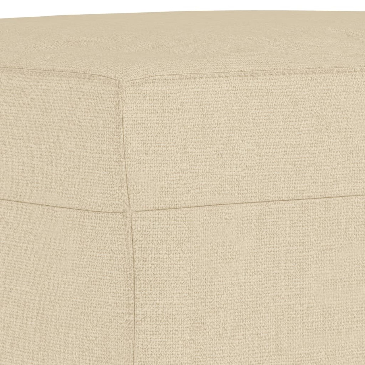 vidaXL Υποπόδιο Κρεμ 60x50x41 εκ. Υφασμάτινο