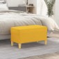 vidaXL Πάγκος Ανοιχτό Κίτρινο 70 x 35 x 41 εκ. Υφασμάτινος