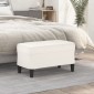 vidaXL Πάγκος Κρεμ 70x35x41 εκ. από Συνθετικό Δέρμα