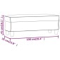 vidaXL Πάγκος Κρεμ 100x35x41 εκ. από Ύφασμα Μικροϊνών