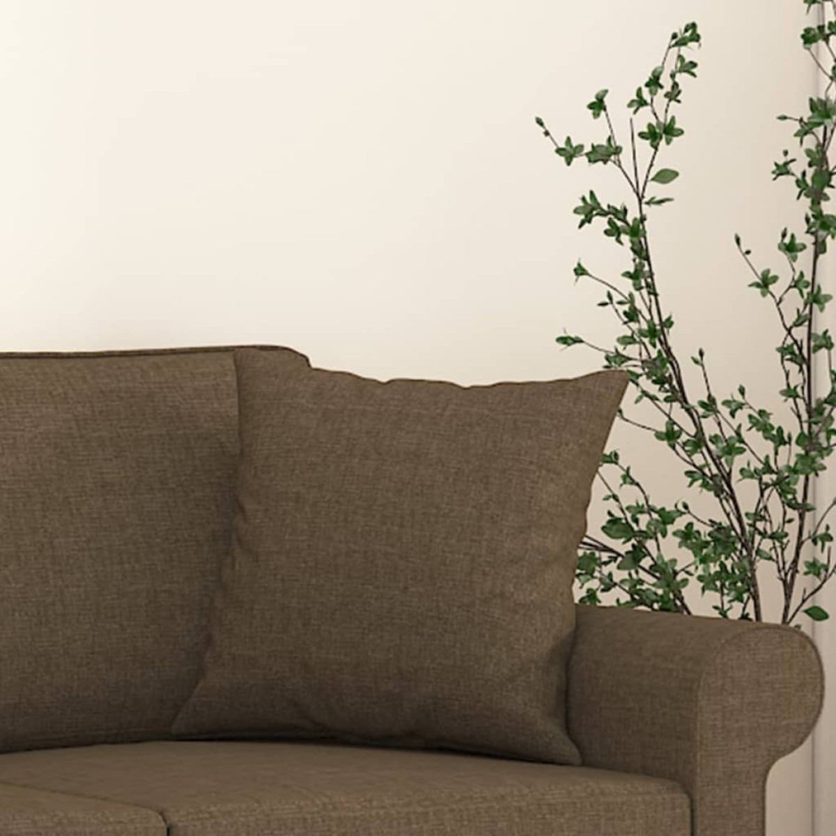 vidaXL Μαξιλάρια Διακοσμητικά 2 τεμ. Καφέ 40 x 40 εκ. Υφασμάτινα