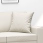vidaXL Μαξιλάρια Διακοσμητικά 2 τεμ. Κρεμ 40 x 40 εκ. Συνθετικό Δέρμα