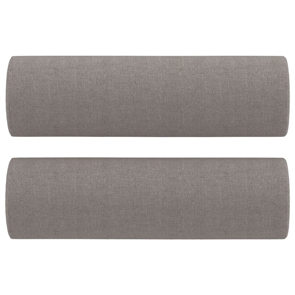 vidaXL Μαξιλάρια Διακοσμητικά 2 τεμ. Taupe Ø15 x 50 εκ. Υφασμάτινα