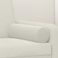 vidaXL Μαξιλάρια Διακοσμητικά 2 τεμ. Κρεμ Ø15x50 εκ. Βελούδινα