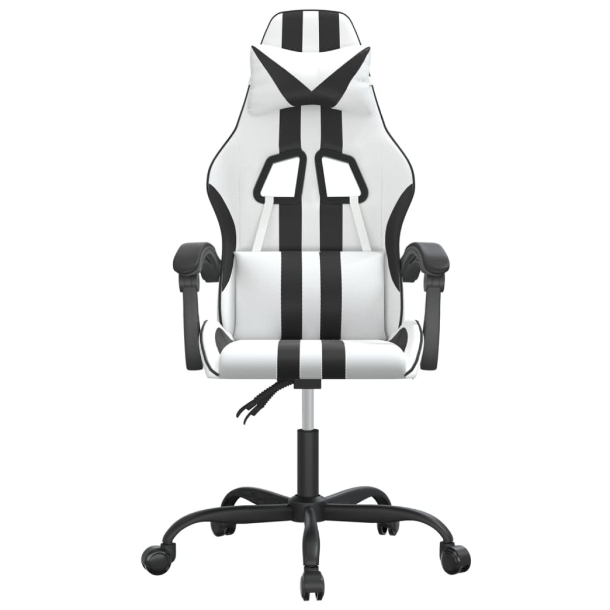 vidaXL Καρέκλα Gaming Περιστρεφόμενη Λευκή/Μαύρη από Συνθετικό Δέρμα