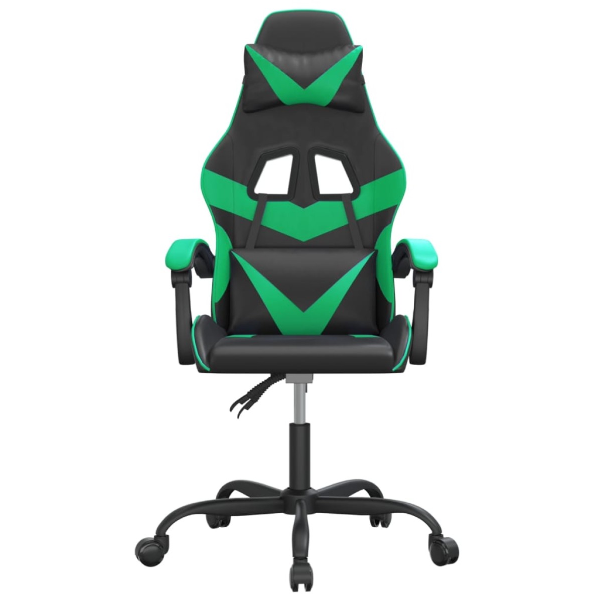 vidaXL Καρέκλα Gaming Περιστρεφόμενη Μαύρη/Πράσινη από Συνθετικό Δέρμα