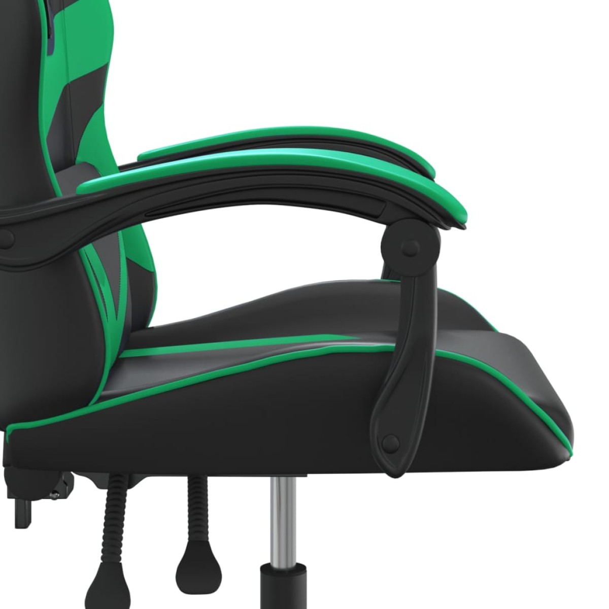vidaXL Καρέκλα Gaming Περιστρεφόμενη Μαύρη/Πράσινη από Συνθετικό Δέρμα