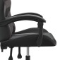 vidaXL Καρέκλα Gaming Περιστρεφόμενη Μαύρη/Γκρι από Συνθετικό Δέρμα