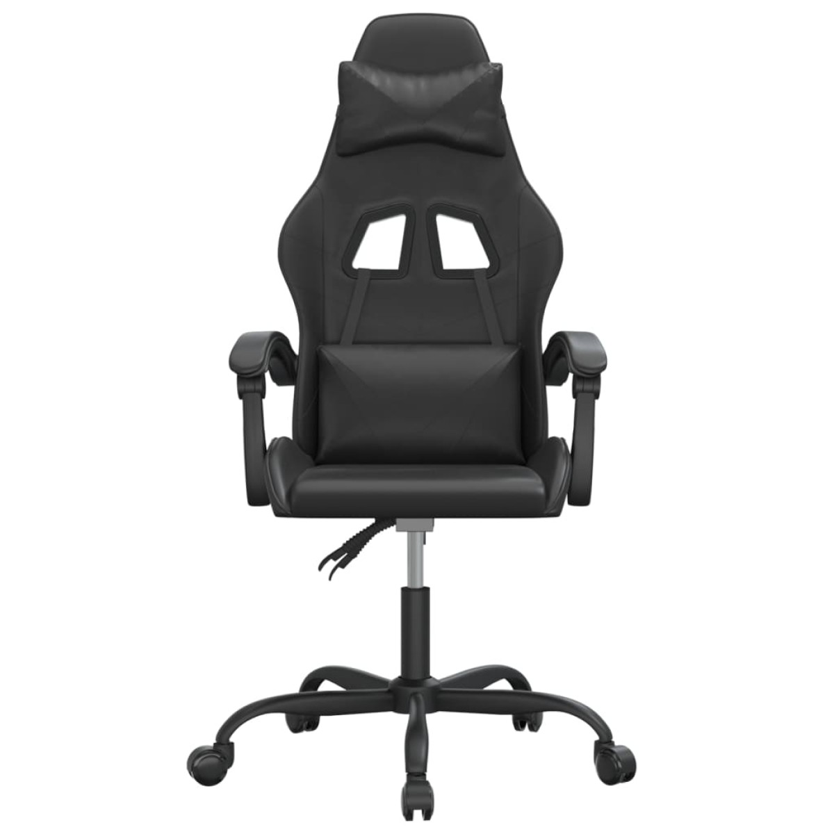 vidaXL Καρέκλα Gaming Περιστρεφόμενη Μαύρη από Συνθετικό Δέρμα