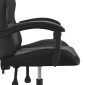 vidaXL Καρέκλα Gaming Περιστρεφόμενη Μαύρη από Συνθετικό Δέρμα