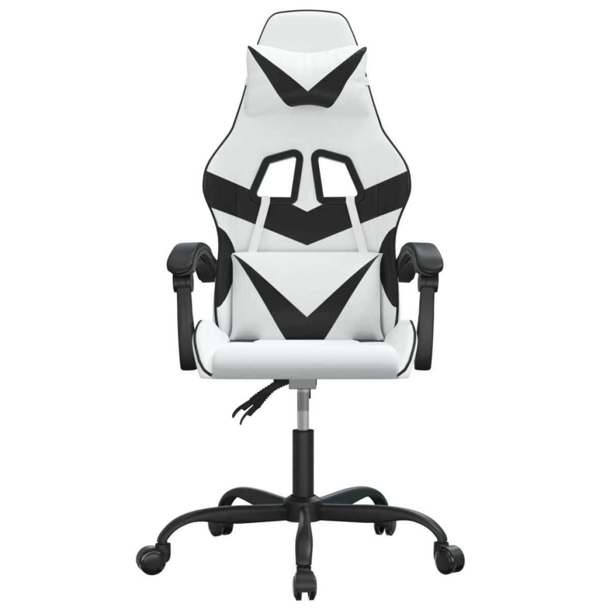 vidaXL Καρέκλα Gaming Περιστρεφόμενη Λευκή/Μαύρη από Συνθετικό Δέρμα