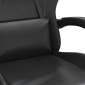 vidaXL Καρέκλα Gaming Περιστρ. Υποπόδιο Μαύρο Συνθετικό Δέρμα