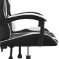 vidaXL Καρέκλα Gaming Περιστρεφόμενη Μαύρη/Λευκή από Συνθετικό Δέρμα