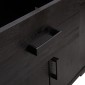 vidaXL Ντουλάπι Μαύρο 110 x 35 x 70 εκ. από Μασίφ Ξύλο Πεύκου