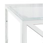 vidaXL Τραπέζι Σαλονιού 110x45x45 εκ. από Ανοξ. Ατσάλι και Γυαλί