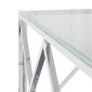 vidaXL Τραπέζι Σαλονιού 80x80x40 εκ. από Ανοξείδωτο Ατσάλι και Γυαλί