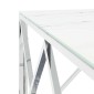 vidaXL Τραπέζι Σαλονιού Ασημί 80x80x40 εκ. Ανοξείδωτο Ατσάλι και Γυαλί