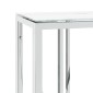 vidaXL Τραπέζι Κονσόλα Ασημί 110x30x70 εκ. Ανοξείδωτο Ατσάλι και Γυαλί