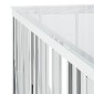 vidaXL Τραπέζι Σαλονιού 100x100x50 εκ. από Ανοξείδωτο Ατσάλι και Γυαλί
