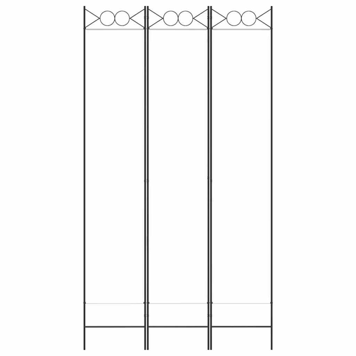 vidaXL Διαχωριστικό Δωματίου με 3 Πάνελ Λευκό 120x220 εκ. Υφασμάτινο