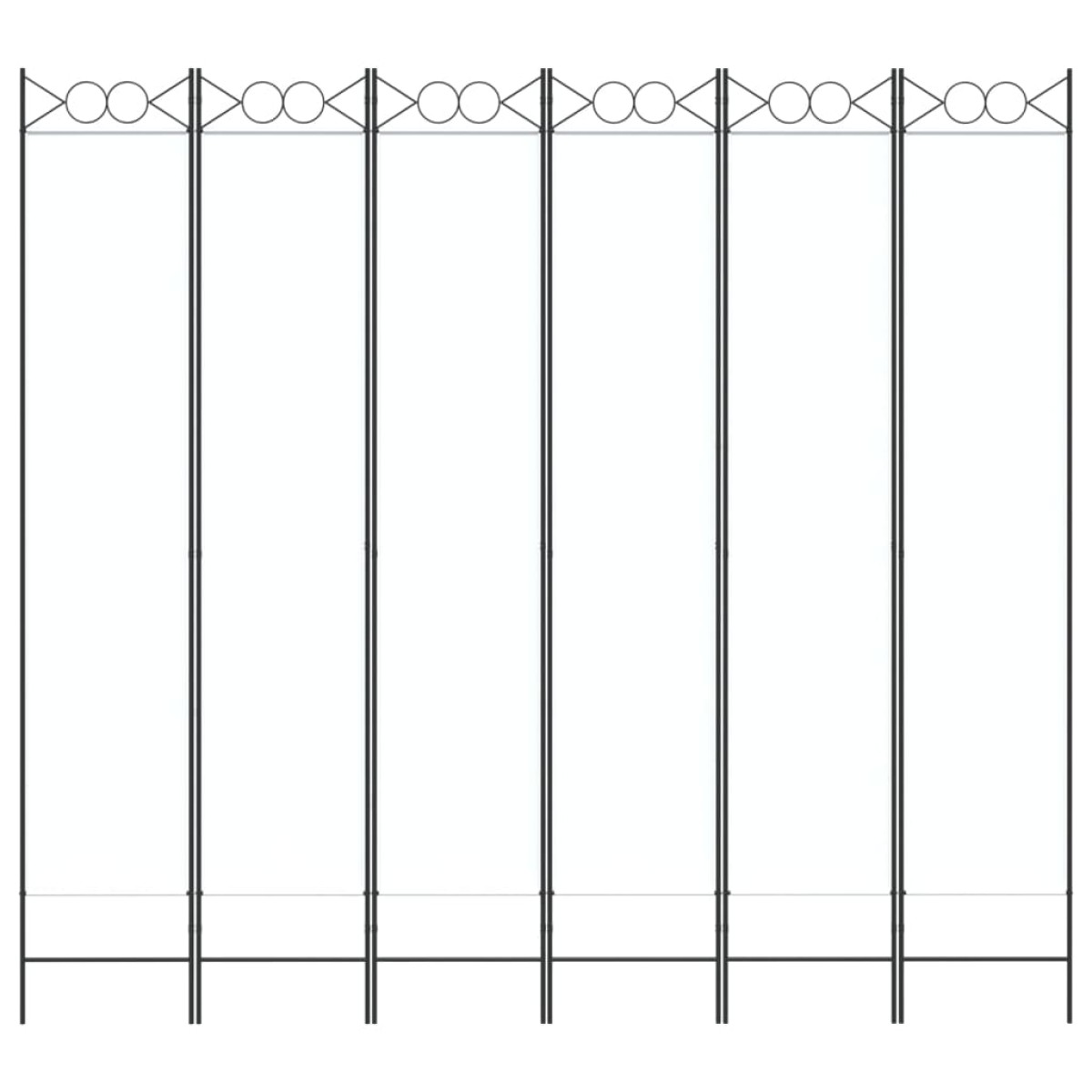 vidaXL Διαχωριστικό Δωματίου με 6 Πάνελ Λευκό 240x220 εκ. από Ύφασμα