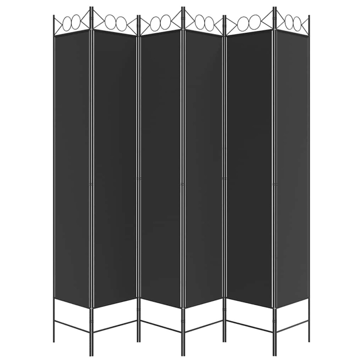 vidaXL Διαχωριστικό Δωματίου με 6 Πάνελ Μαύρο 240x220 εκ. από Ύφασμα