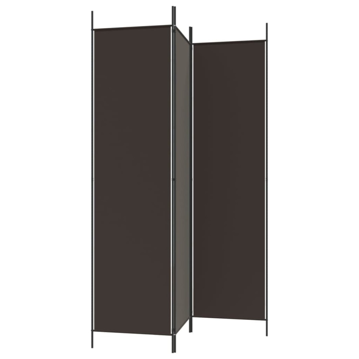 vidaXL Διαχωριστικό Δωματίου με 3 Πάνελ Καφέ 150x200 εκ. από Ύφασμα