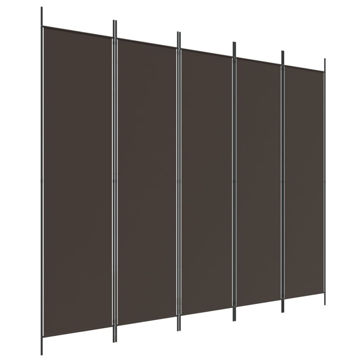 vidaXL Διαχωριστικό Δωματίου με 5 Πάνελ Καφέ 250x200 εκ. από Ύφασμα