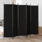 vidaXL Διαχωριστικό Δωματίου με 5 Πάνελ Μαύρο 250x200 εκ. από Ύφασμα