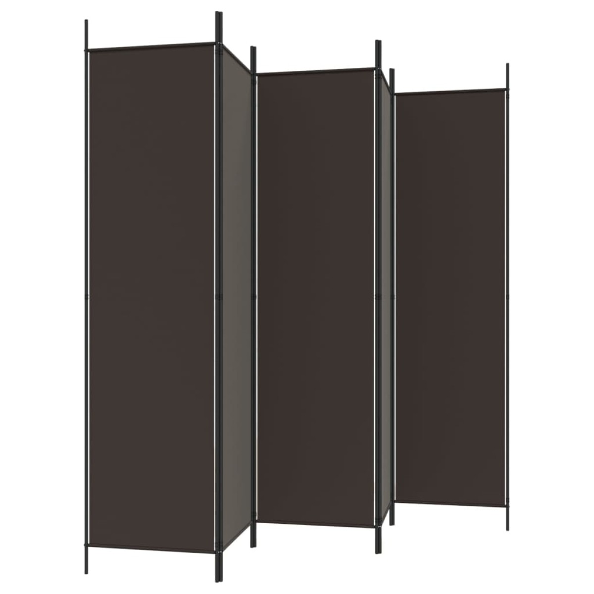 vidaXL Διαχωριστικό Δωματίου με 6 Πάνελ Καφέ 300x200 εκ. από Ύφασμα
