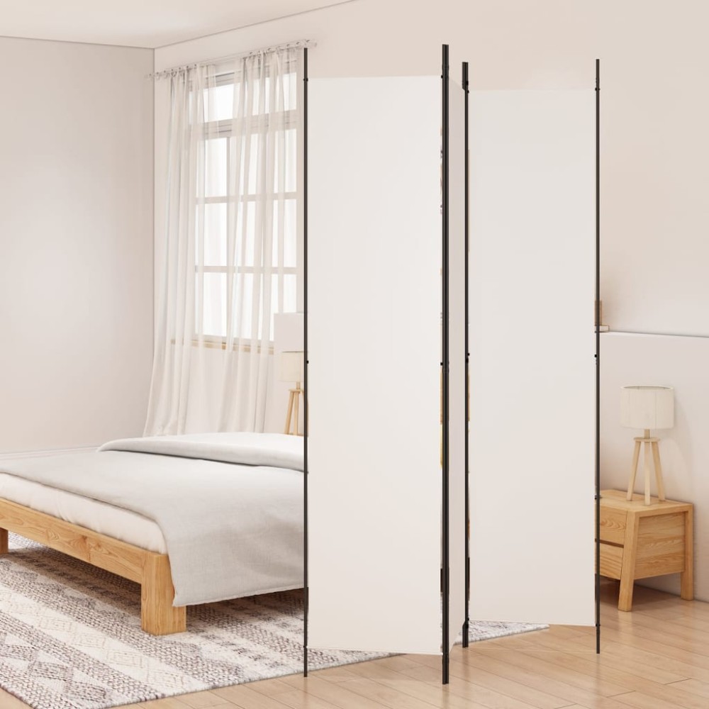 vidaXL Διαχωριστικό Δωματίου με 3 Πάνελ Λευκό 150x220 εκ. Υφασμάτινο