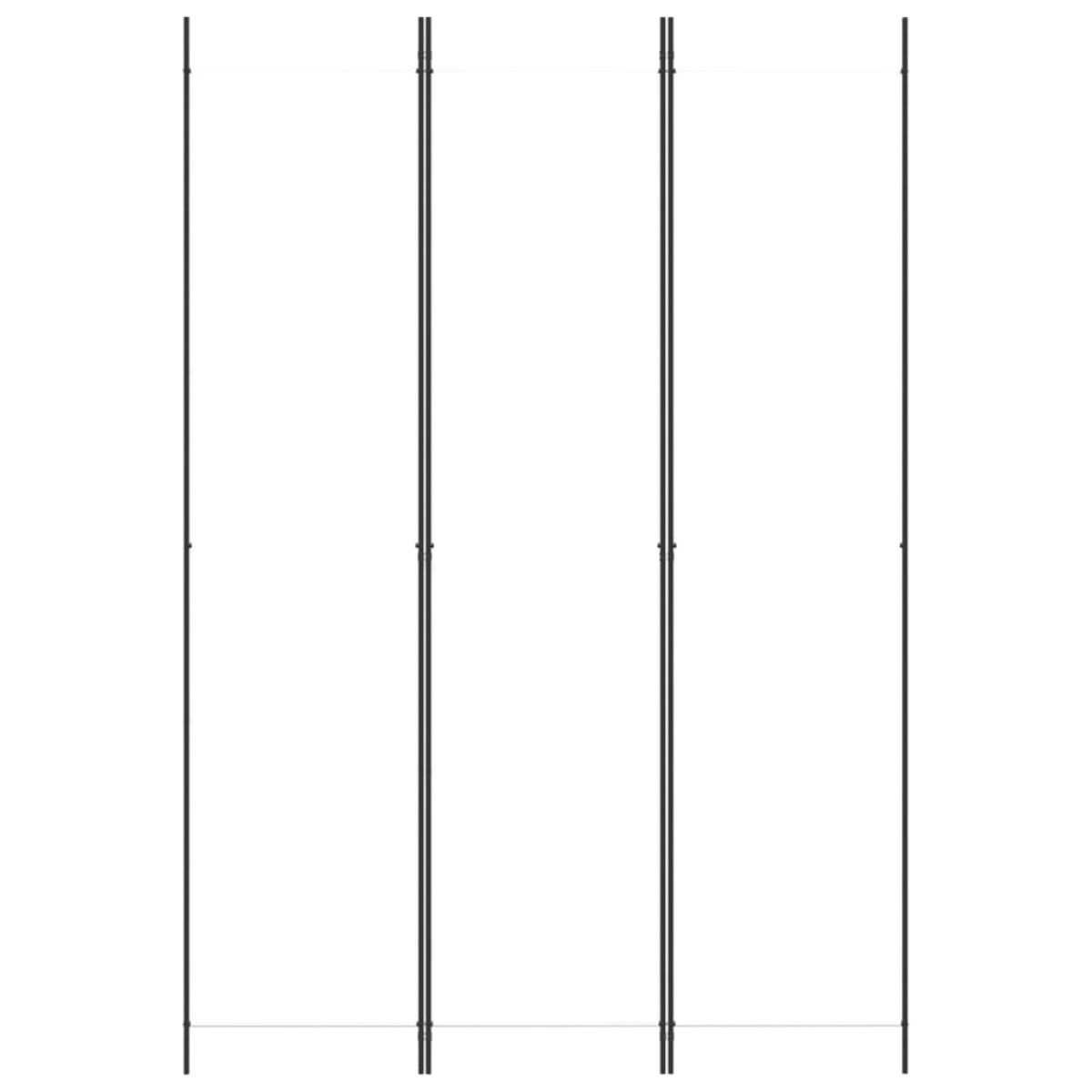 vidaXL Διαχωριστικό Δωματίου με 3 Πάνελ Λευκό 150x220 εκ. Υφασμάτινο