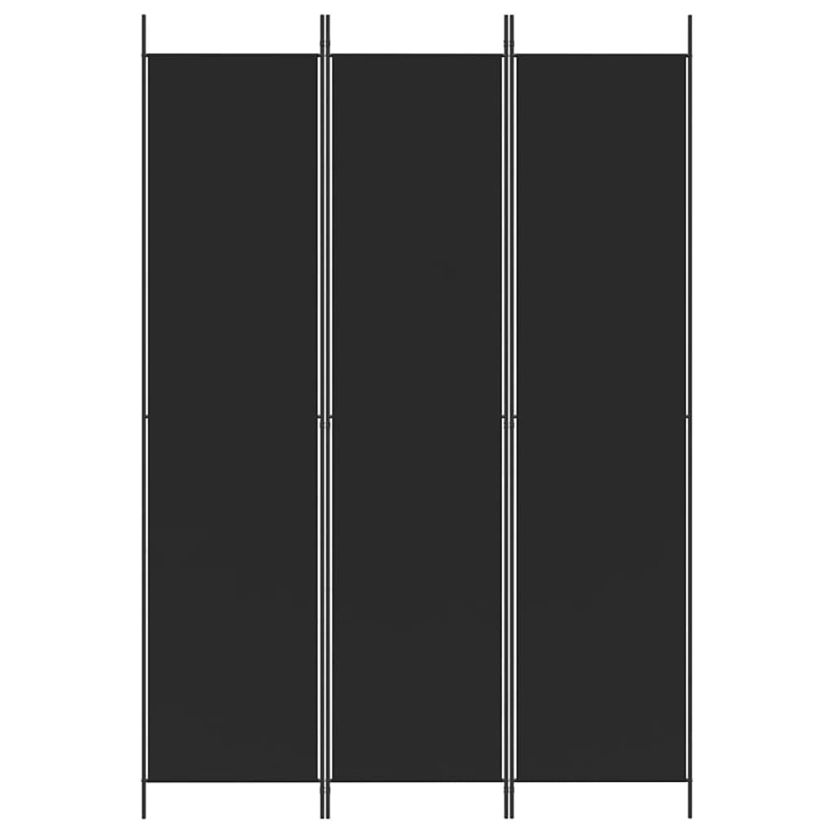 vidaXL Διαχωριστικό Δωματίου με 3 Πάνελ Μαύρο 150x220 εκ. από Ύφασμα