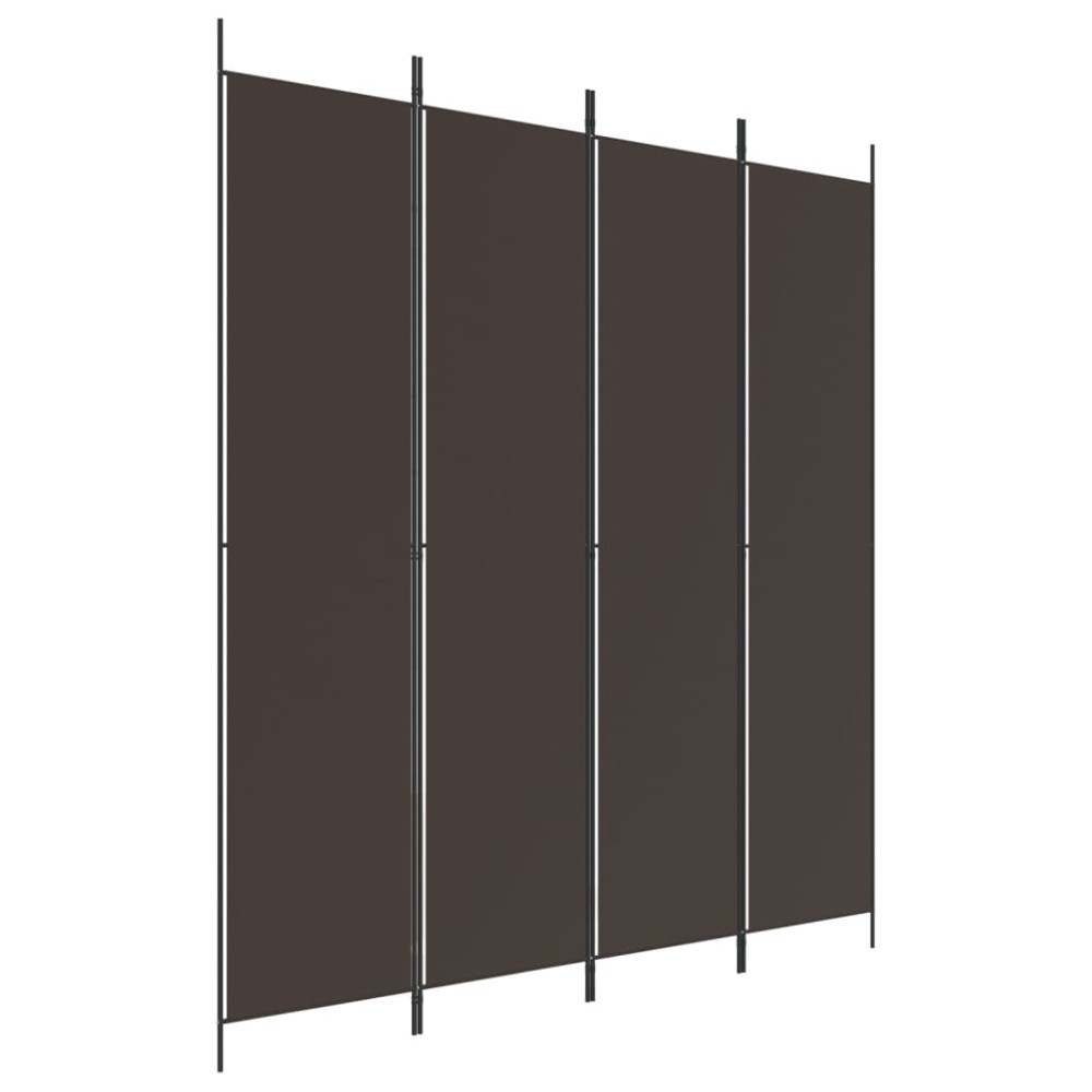 vidaXL Διαχωριστικό Δωματίου με 4 Πάνελ Καφέ 200 x 220 εκ. Υφασμάτινο
